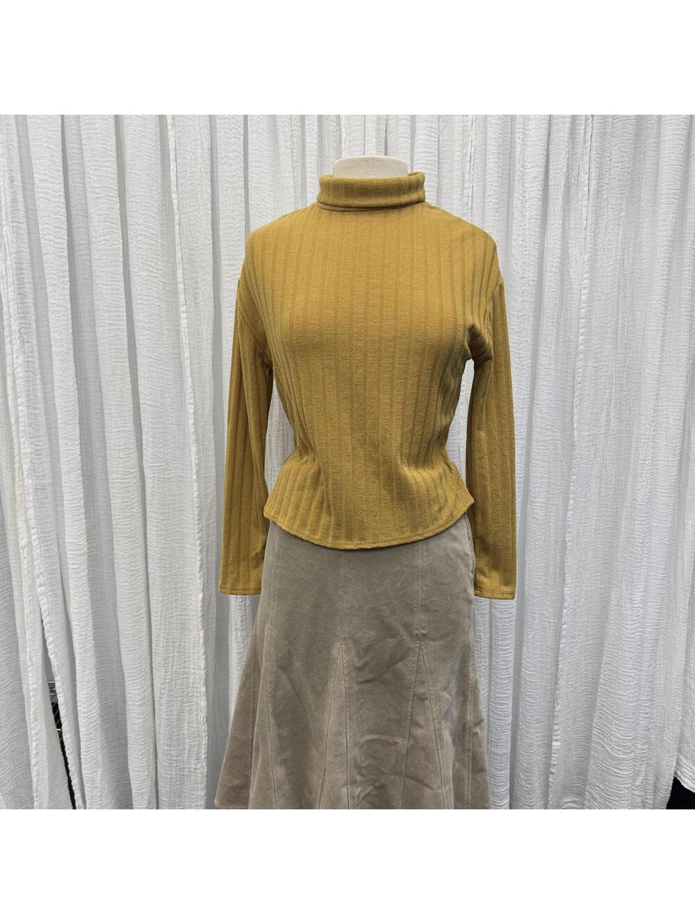 Olivia Rae Preppy Mustard Turtleneck Sweater (S)